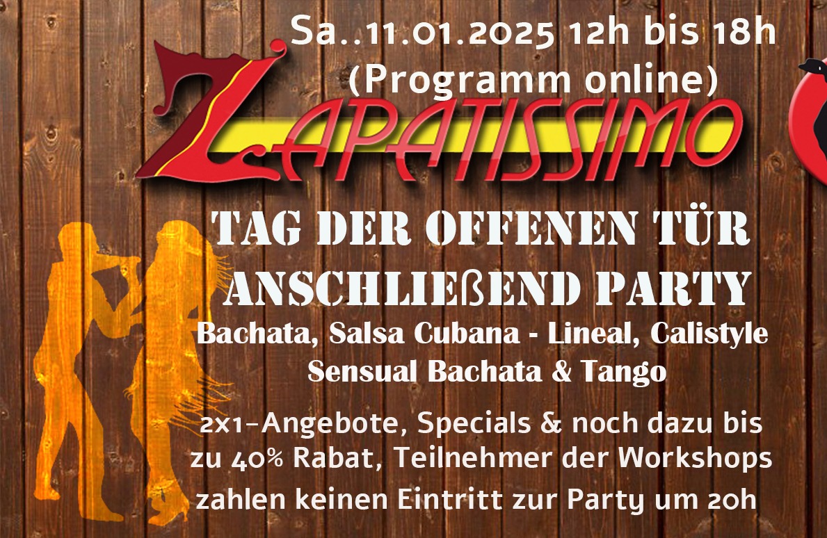 Tag der offenen Tür & Anschließend Party im Zapatissimo